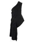 Bottega Veneta Draped Asymmetric Crepe One-shoulder Top In Black
