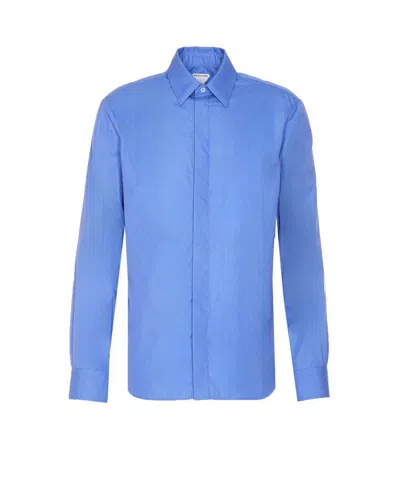 Bottega Veneta Shirt Button-down Collar Long Sleeves In Blue