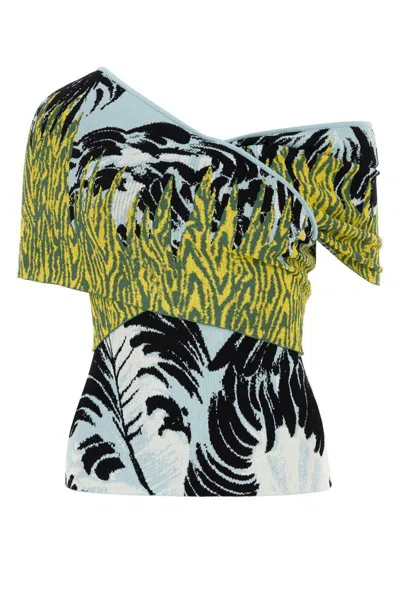 Bottega Veneta Embroidered Jacquard Top In Multicolor