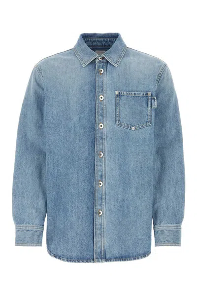 Bottega Veneta Washed Denim Shirt In Blue