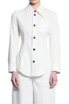 Bottega Veneta Travel Light Wool Shirt In White