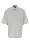 Bottega Veneta Embroidered Poplin Shirt With Drop Shoulders In Stripped