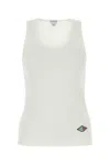 Bottega Veneta Stretch Rib Cotton Tank Top In White