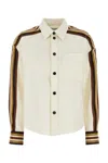 Bottega Veneta Sport Stripe Button-up Shirt In Neutral