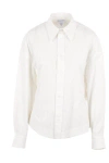 Bottega Veneta Women Compact Cotton Shirt In White