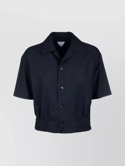 Bottega Veneta Shirts With Collared Neck And Chest Pocket In Blue