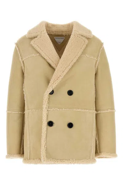 Bottega Veneta Double-breasted Casual Jacket In Nude