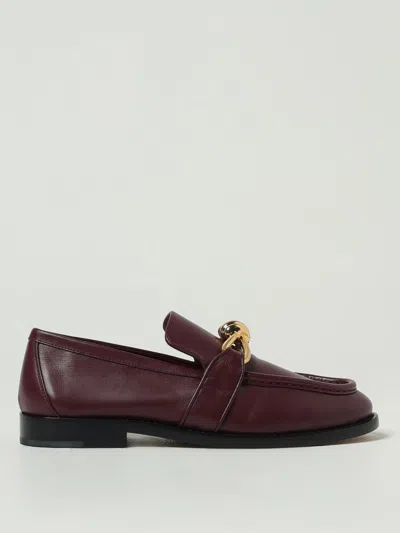 Bottega Veneta Astair Metallic Knot Loafer In Burgundy