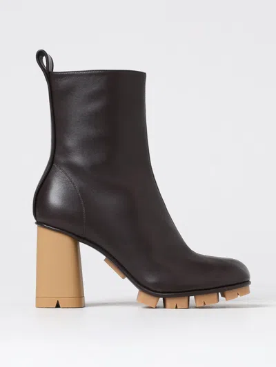 Bottega Veneta Shore 70 Nappa Leather Ankle Boots In Brown