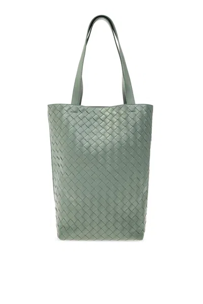 Bottega Veneta Shopper Bag In Aloe Silver