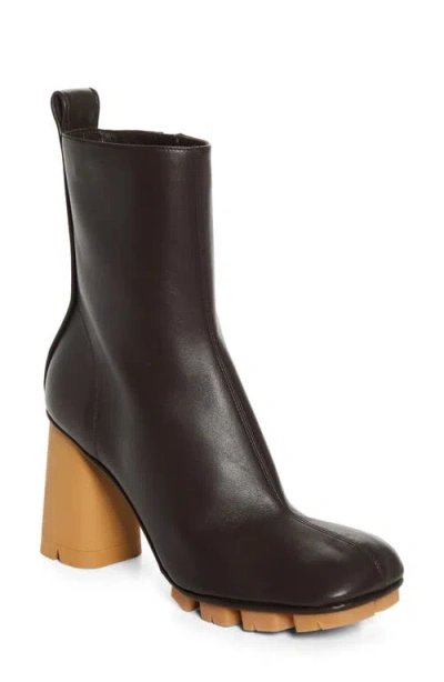 Bottega Veneta Shore 70 Nappa Leather Ankle Boots In Brown