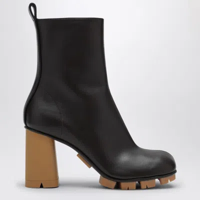 Bottega Veneta Women Shore Dark Brown Leather Boot