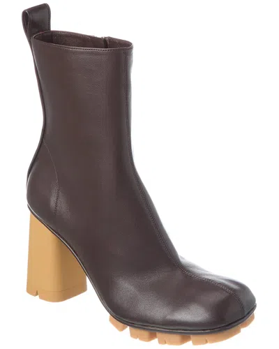 Bottega Veneta Shore Leather Bootie In Brown