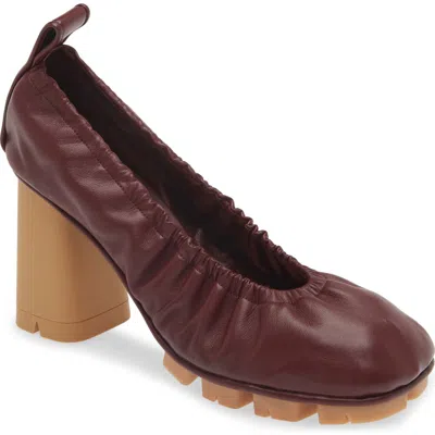 Bottega Veneta Shore Lug Sole Pump In Merlot