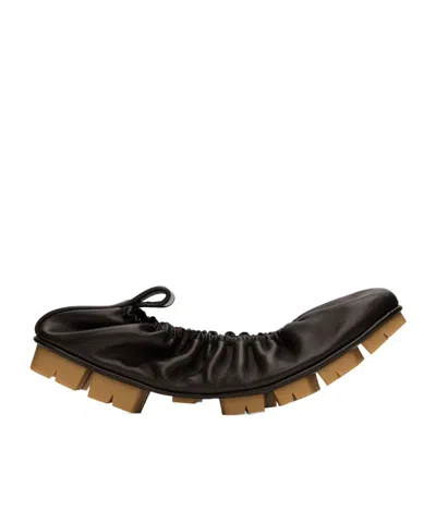 BOTTEGA VENETA SHORE PLEATED BALLET SHOES