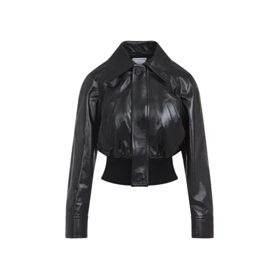 Bottega Veneta Short Bomber Jacket Women In Black