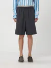 Bottega Veneta Short  Men Color Charcoal In Charcoal