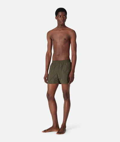 Bottega Veneta Badeshorts Aus Nylon Mit Intrecciato Muster In Multi
