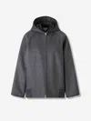Bottega Veneta Short Hooded Coat In Gray
