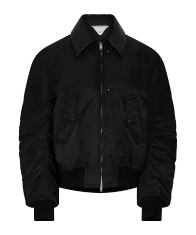Bottega Veneta Short Puffer Jacket In Black