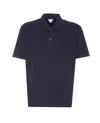 Bottega Veneta Short Sleeve Cotton Polo Shirt In Blue