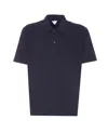 Bottega Veneta Short Sleeve Cotton Polo Shirt In Blue