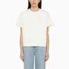 Bottega Veneta White Cotton Crew-neck T-shirt With Embroidery In White
