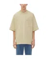 Bottega Veneta Chest-pocket Cotton T-shirt In Yellow