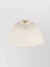 Bottega Veneta Short Sleeve Cropped Polo Shirt In Neutral