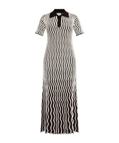 BOTTEGA VENETA BOTTEGA VENETA TWO-TONED MIDI DRESS