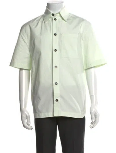 Pre-owned Bottega Veneta Short Sleeve Dress Shirt In Green