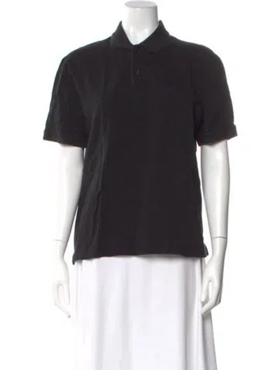 Pre-owned Bottega Veneta Short Sleeve Polo In Black