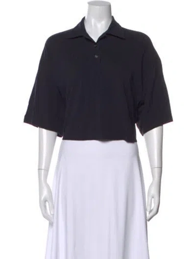 Pre-owned Bottega Veneta Short Sleeve Polo In Blue