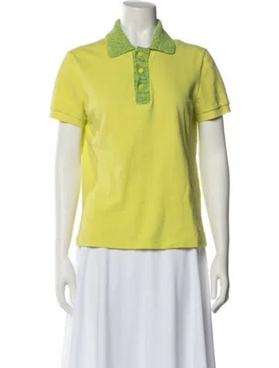 Pre-owned Bottega Veneta Short Sleeve Polo In Green