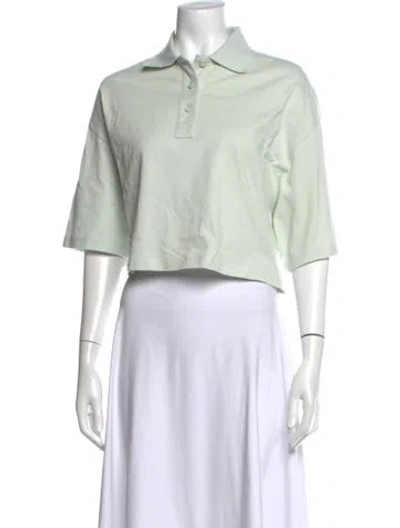 Pre-owned Bottega Veneta Short Sleeve Polo In Green