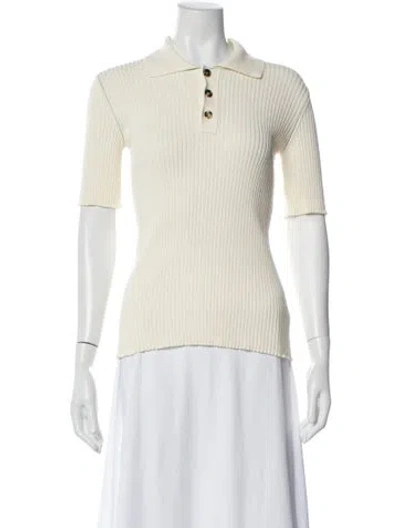 Pre-owned Bottega Veneta Short Sleeve Polo In Neutral
