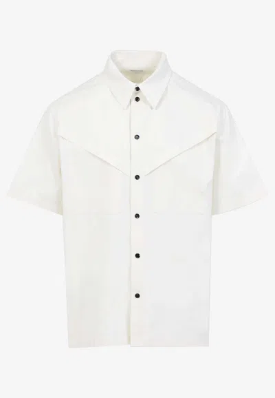 Bottega Veneta Short-sleeved Bowling Shirt In White