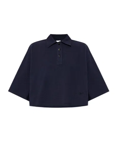BOTTEGA VENETA BOTTEGA VENETA SHORT SLEEVED CROPPED POLO SHIRT