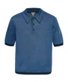 Bottega Veneta Short-sleeved Polo Shirt In Blue