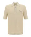 Bottega Veneta Short-sleeved Polo Shirt In Nude