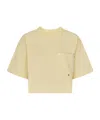 Bottega Veneta Decorative-stitching Cropped T-shirt In Nude