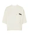 Bottega Veneta Womens Chalk Boxy Cropped Cotton-jersey T-shirt In Multi