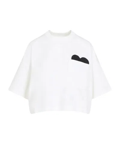 BOTTEGA VENETA BOTTEGA VENETA HEART DETAILED CROPPED T-SHIRT
