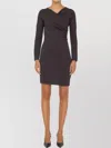 Bottega Veneta Mini Dark Brown With Front Cross-over In Fluid Viscose Woman In Brown