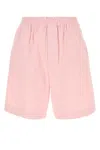 Bottega Veneta Elastic Waist Twill Bermuda Shorts