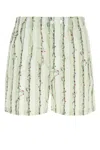 Bottega Veneta Hand Drawn Print Swimming Shorts In Green
