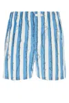 Bottega Veneta Multicolor Printed Poplin Bermuda Shorts In Printed
