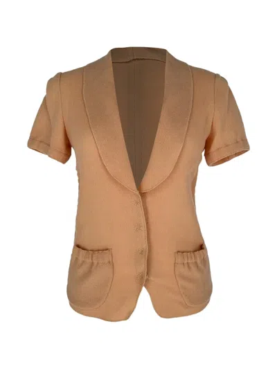 Pre-owned Bottega Veneta Short-sleeve Blazer In Neutrals