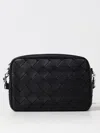 Bottega Veneta Intrecciato Motif Shoulder Bag In Black