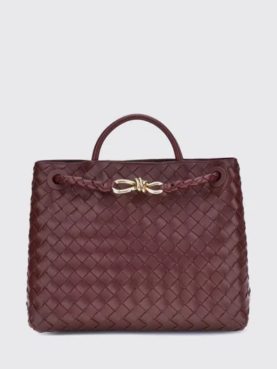 Bottega Veneta Andiamo Small Leather Top-handle Bag In Burgundy